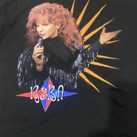 Vintage 90s Reba McEntire 1995 Tour Black T-Shirt Size L/XL - Picture 3 of 4